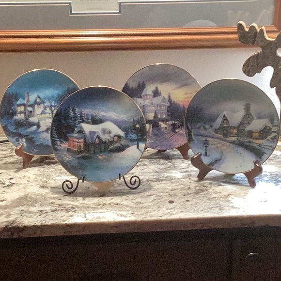 Thomas Kinkade Holiday Thomas Kinkade Christmas Plates Poshmark